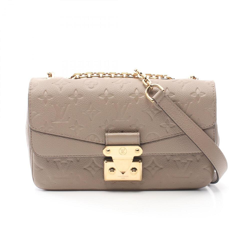 Louis Vuitton Marceau Monogram Empreinte Tourtrelle Shoulder Bag Leather Beige